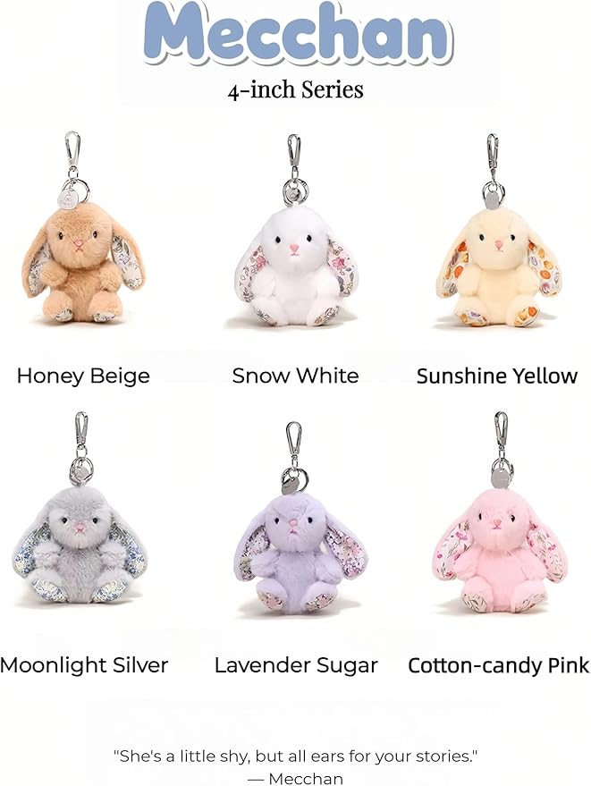 Rabbit Keychain for Backpack, Cute Keychain Bag Charms for Women