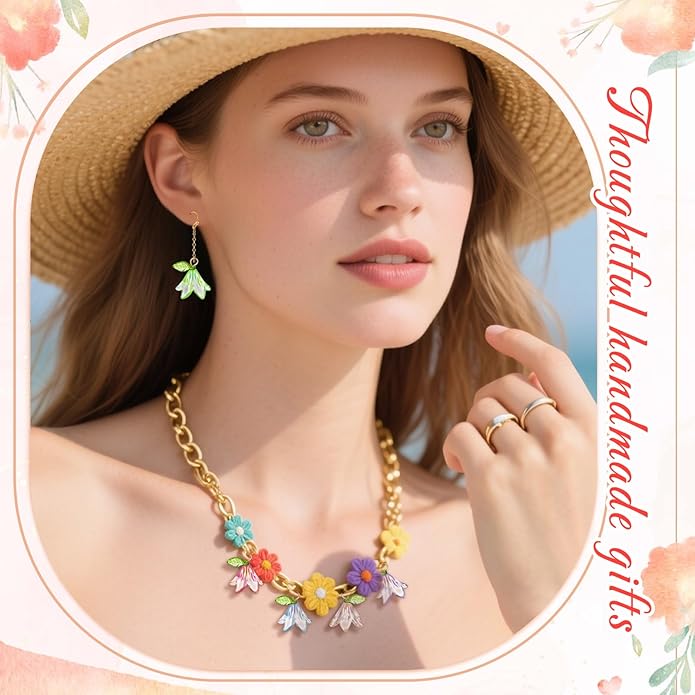 Jetec 50 Pieces Resin Charm Pendant Jewelry Finding Charm DIY Decor Making Resin for Women Bracelet Necklace Earrings Keychain Craft