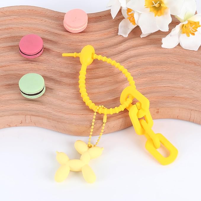 Cute Balloon Dog Keychain, Purse Bag Backpack Charms Girl Keychains Accessories Keyrings Car Key Chain