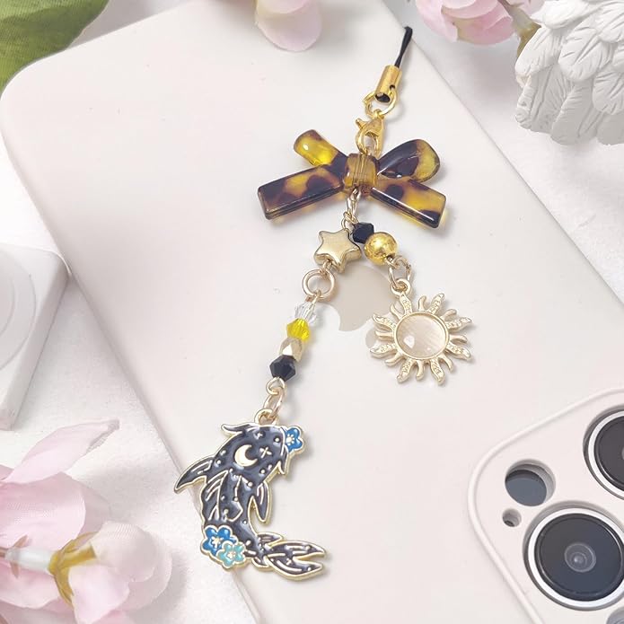 1-4PCS Cute Phone Charms Aesthetic Y2K Cell Phone Charms Strap Pink Strawberry Butterfly Star PhoneCharm Y2K Accessories for Bag Keychain Airpods Camera Pendants Decor