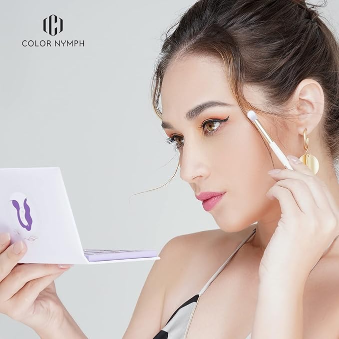 Color Nymph Makeup Organizers, Foldable Storage Box Coming with Full Kit Cosmetic Sets Makeup Kits For Teens Girls Make up Kit Includs Eyeshadow Mascara Lipstick Lipgross Blush and Tools -Purple