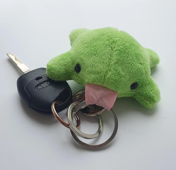 Agromusk Cute Frog Keychain,Kawaii Frog Plush Keychain,Green Frog Purse Bag Charms Funny Frog Decor Car Keys Gifts