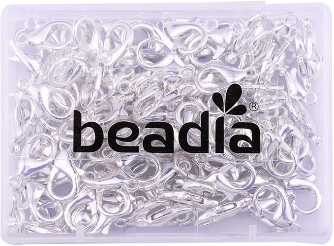 Alloy Lobster Clasps 12x6mm Silver Plated Lobster Claw Clasps for DIY Jewelry Making 150pcs