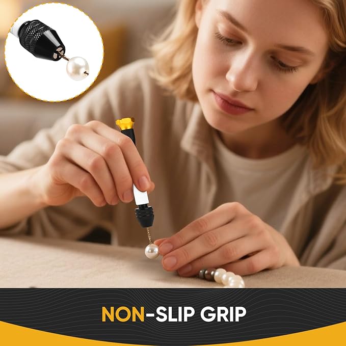 Pin Vise Hand Drill Manual with 22pcs Micro Drill Bits Set(0.6mm-2.5mm)Professional Rotary Craft Mini Drills for Jewelry Making Supplies Resin Wood Plastic Miniature