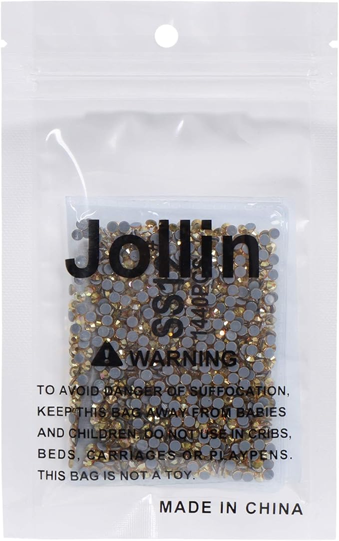 Hot Fix Crystal Flatback Rhinestones Glass Diamantes Gems 3.2mm(12ss 1440pcs, Metallic Sunshine)