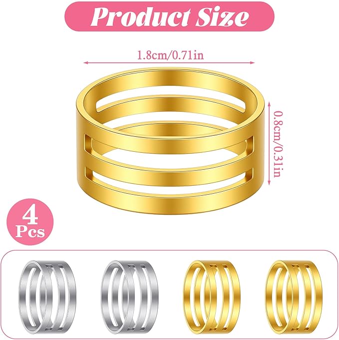4PCS Jump Ring Opener Tool- Jump Ring Maker & Chainmail Joe Ring Bender - Stainless Steel Split Rings for Jewelry Making - Jewelry Tools & Bottle Opener Rings Holder