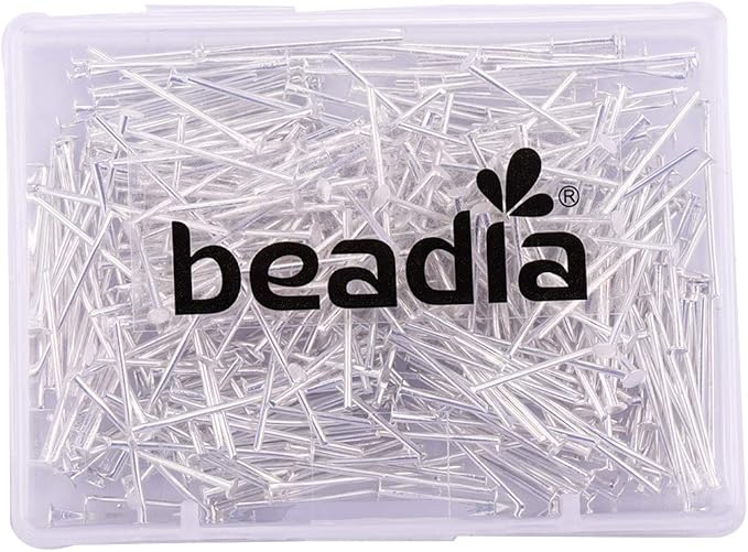 Head Pins Silver for DIY Jewelry Making 20mm 500pcs