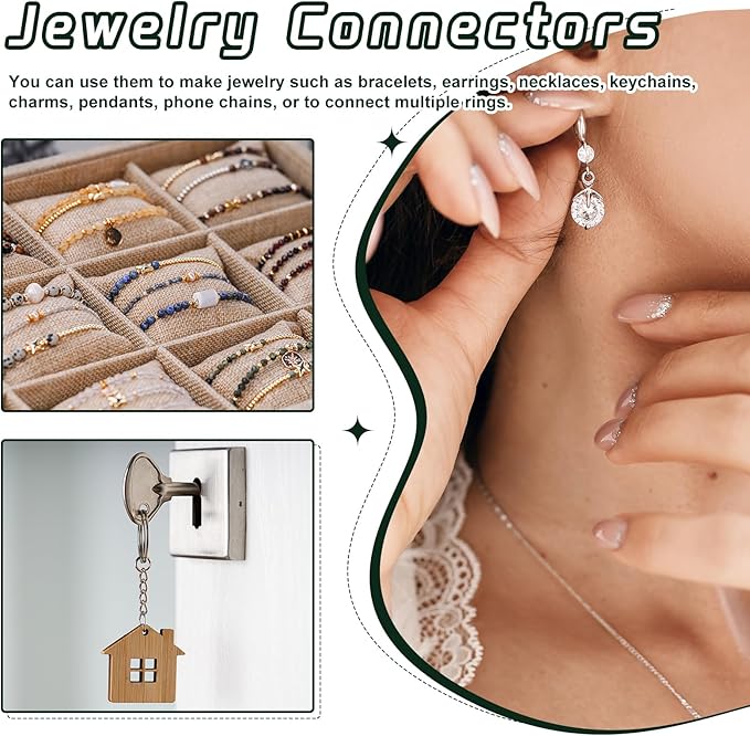 MECCANIXITY Open Jump Rings,3.6mmx6mm 316 Stainless Steel Split O Jump Rings Connector 1.2mm Thick Jewelry Making Supplies for Bracelet Necklace Pendant DIY,Pack of 60