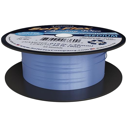 Soft Flex 49 Strand Beading Wire - Medium 0.19 Diameter - 30 Feet Nylon Design Wire