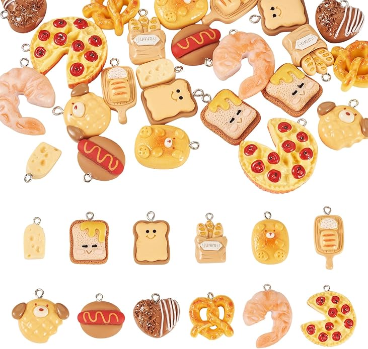 Craftdady Resin Plastic Miniature Food Snack Pendants Charms Ice Drink Juice Pendants Cute Bottle Fruit Keychain Charms Hang Ornament for DIY Craft Earring Bracelet Necklace Jewelry Making