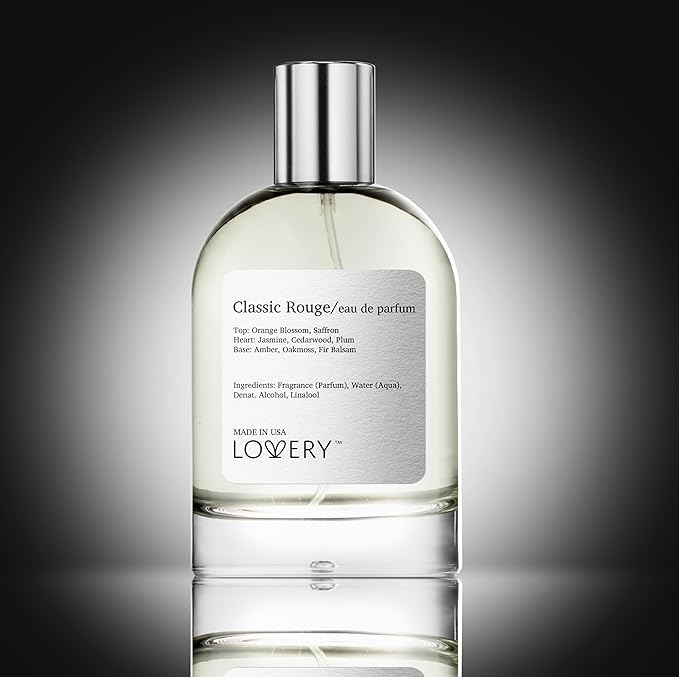 LOVERY Classic Rouge Eau de Parfum Inspired by B.accarat R.ouge 540, Long Lasting Perfume for Women & Men, Clean Fragrance Perfume Spray, 100ml Perfumes for Women, Birthday Gifts - USA