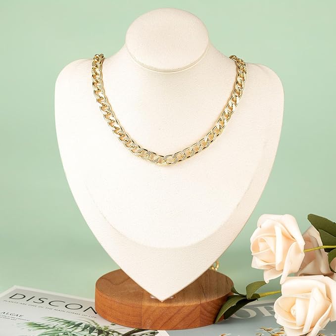 UMAOKANG 16.4 Feet Curb Link Chains Bulk Lightweight Gold Plated Aluminum Jewelry Chain for Jewelry Making Unwelded Curb Chain Necklace DIY Decoration Craft Chain Roll