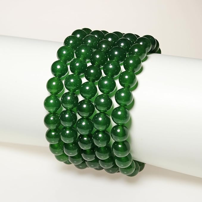MJDCB Stone Beads 6mm 60pcs Round Blackish Green Jade Loose Gemstone Bead Charms for Jewelry Making Bracelet Necklace Earring Pendant