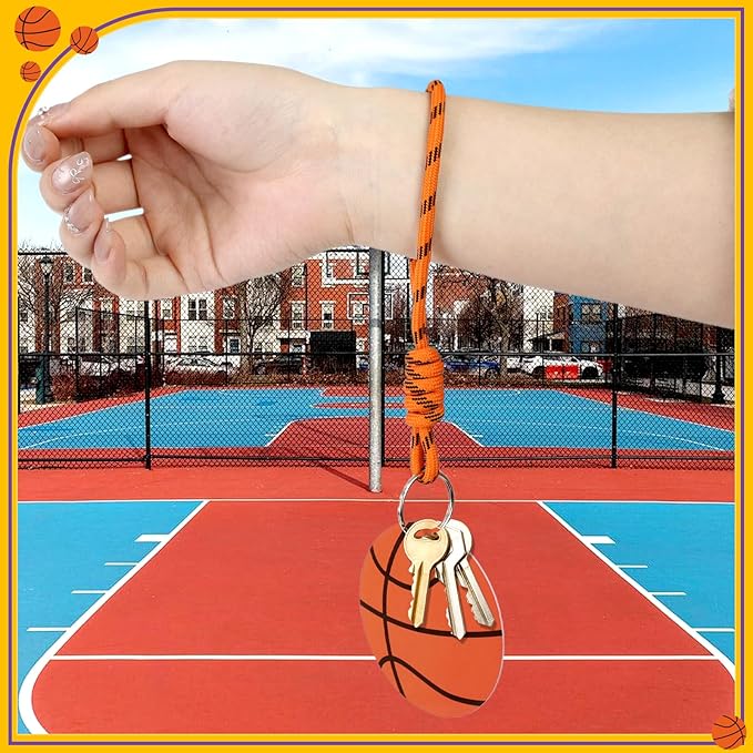Eyourlife 6Pcs Braiding lanyard keychain With 2.75 in Name Id and DIY Pocket Hug Card For boys Sports enthusiast Team Gift