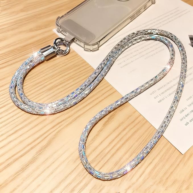 Phone Lanyard Crossbody with Hanging Loops, Clip and Go Strap for Phone with Zipper Wallet, Adjustable Elastic Phone Strap