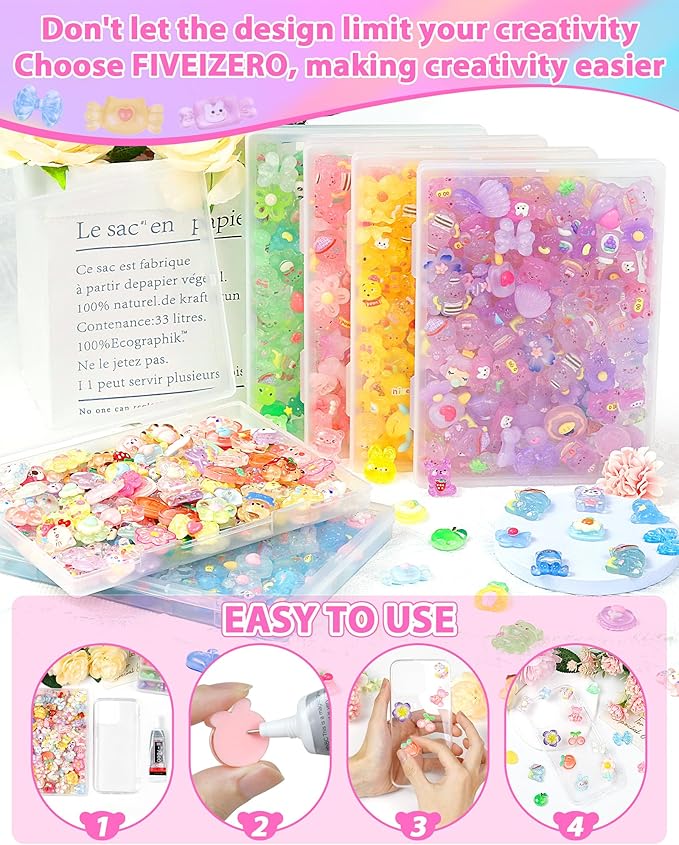 FIVEIZERO 100PCS Cute Slime Charms Bulk Set – Kawaii Flatback Resin Charms for Crafts, Mini Decoden Acrylic Embellishments for Phone Junk Cases, Scrapbooking & DIY Decoration (Blue)