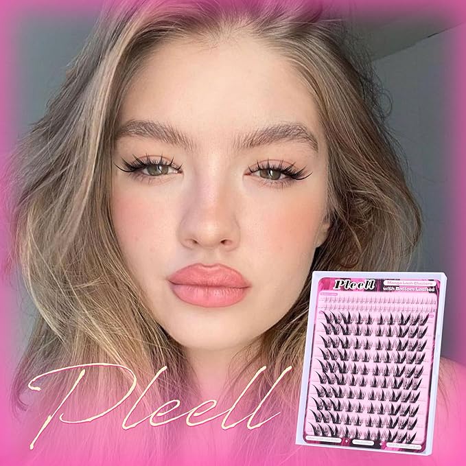 Fox Eye Lash Clusters Fairy Eyelash Clusters with Bottom Lashes Wispy Spiky Cluster Eyelash Extensions Natural C Curly Individual Lashes Manga Lash Extension Left+Right Cat Eye Lash Cluster by Pleell