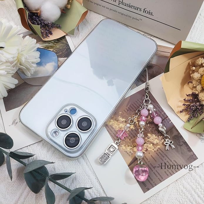 1-4PCS Cute Phone Charms Aesthetic Y2K Cell Phone Charms Strap Pink Strawberry Butterfly Star PhoneCharm Y2K Accessories for Bag Keychain Airpods Camera Pendants Decor