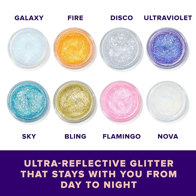 UNICORN SNOT Holographic Face Glitter & Body Glitter Gel | Holiday Glitter Makeup: Stocking Stuffers & Christmas Gift | Hair Glitter, Vegan & Cruelty Free, 1.7 oz Pink Glitter (Flamingo)