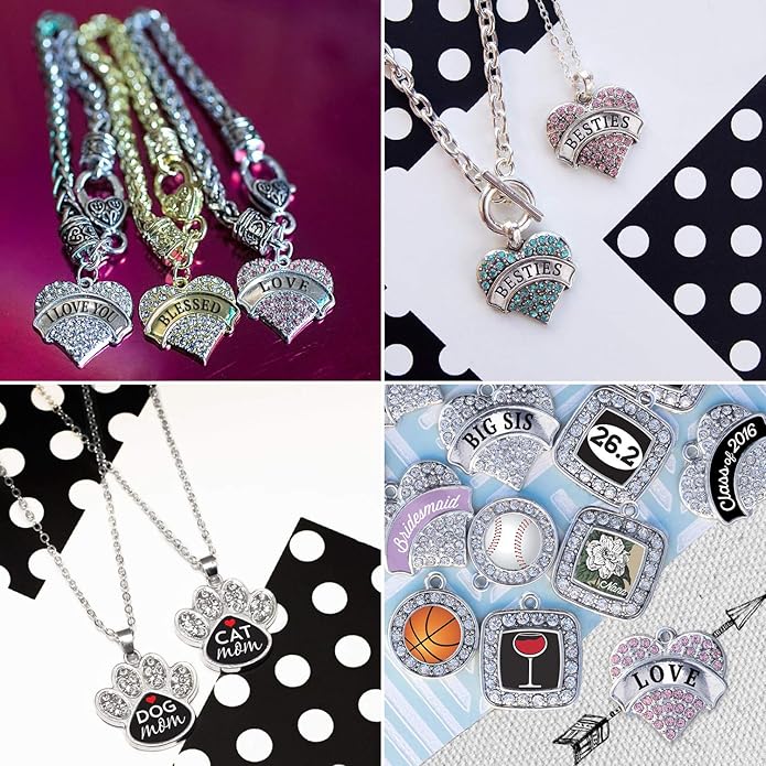 Inspired Silver - Silver Customized Charm Bracelet with Cubic Zirconia Jewelry