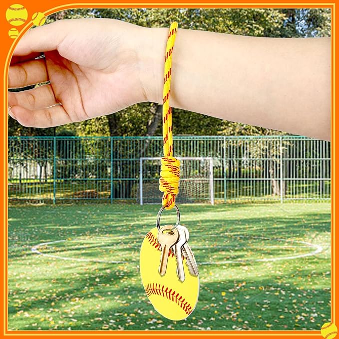 Eyourlife 6Pcs Braiding lanyard keychain With 2.75 in Name Id and DIY Pocket Hug Card For boys Sports enthusiast Team Gift