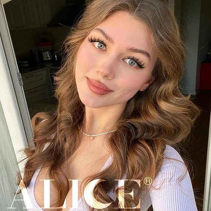 ALICE Wispy Lash Clusters Kit Natural Fluffy Lash Extension Kit Cluster Eyelash Extension Kit 162pcs C Curl 10-18mm Eyelash Clusters with Lash Glue Bond and Seal Lash Tweezers