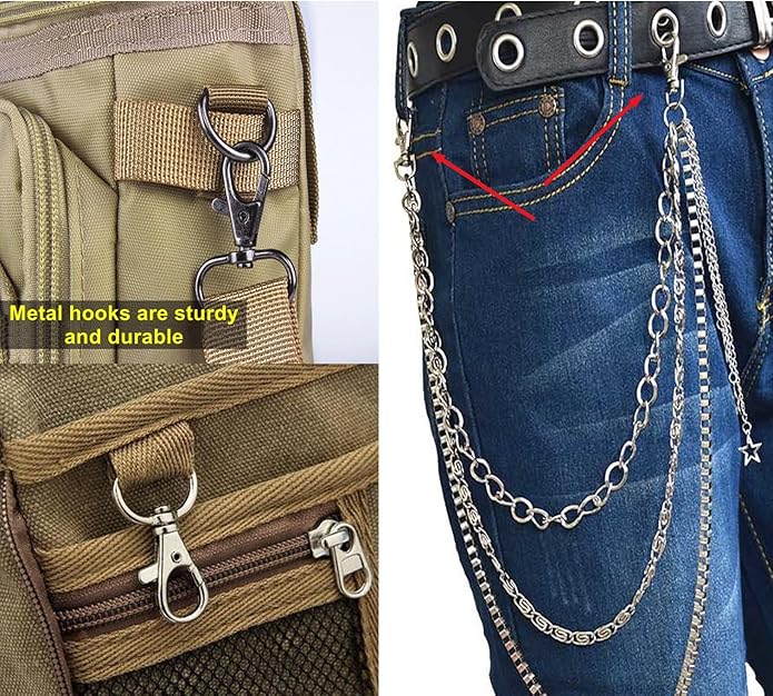 Swivel Snap Hooks Premium Metal Lobster Claw Trigger Clasps for Lanyard Keychain Rings Bag Purse Tag Jewelry Making DIY Crafts