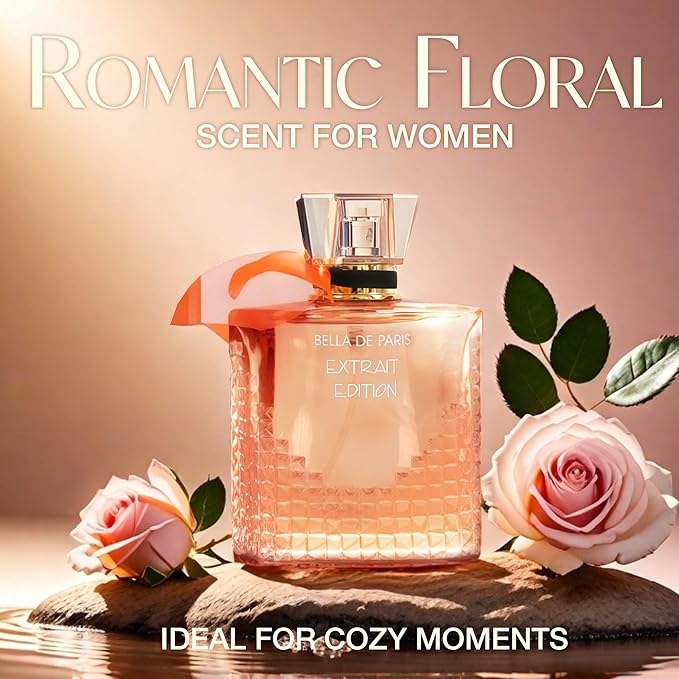 A CENTER 4PCS Perfume Set for Women - Floral Fragrance Gift Set with Vanilla,Sweet Fruity, Eau De Parfume| 3.4 Fl Oz Each Women's Cologne(Valentine Milano,Mon Amour Paris,Bella De Paris,Urban Toy)
