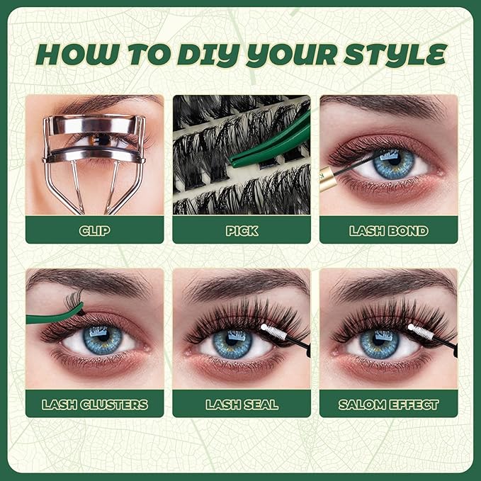 Lash Clusters 280Pcs Eyelash Clusters KEYYOU 80D 0.05D Curl 9-18MIX Clusters Lashes Super Soft Cluster DIY Eyelash Extension at Home(80D-0.05D,9-18MIX)