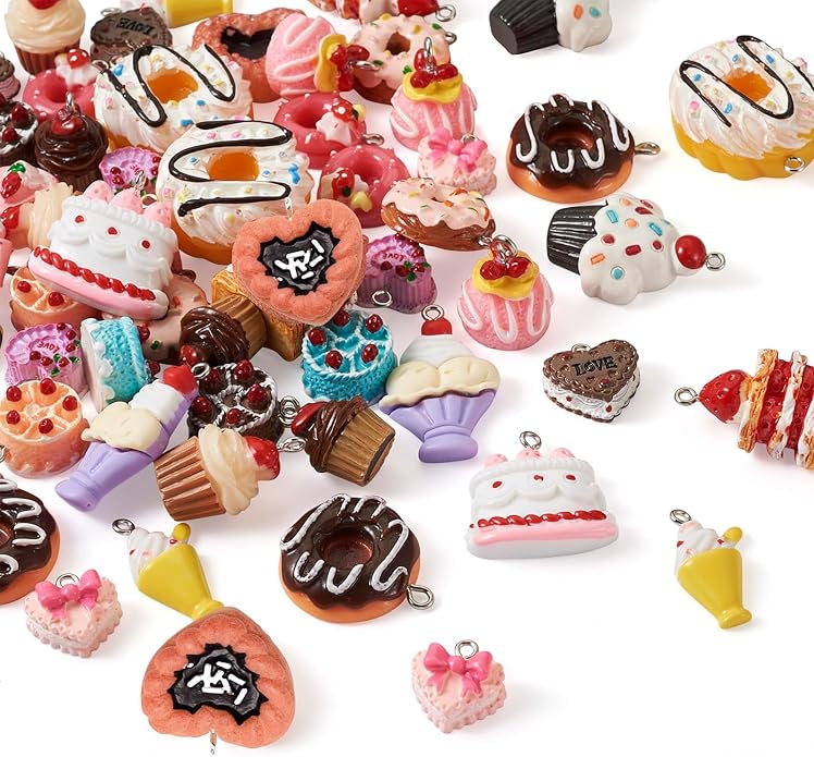 Craftdady Resin Plastic Miniature Food Snack Pendants Charms Ice Drink Juice Pendants Cute Bottle Fruit Keychain Charms Hang Ornament for DIY Craft Earring Bracelet Necklace Jewelry Making