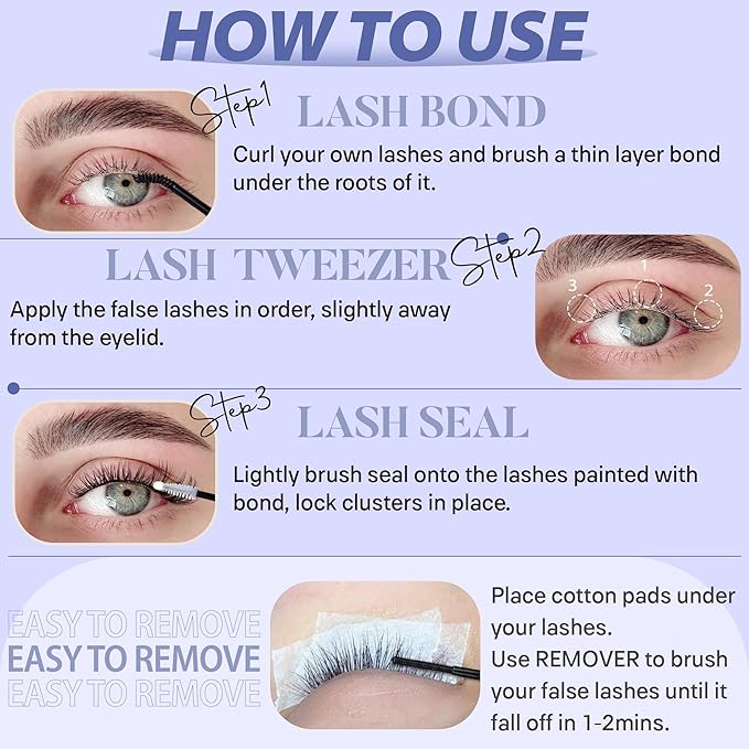 TOOCHUNAG Lash Clusters with Bottom Lashes 80D+100D Cluster Eyelash Extensions Wispy Individual Lashes Bottom Eyelash Clusters 10-18mm Fluttery Volume Clusters Lashes DIY Curly Lash Extension at Home
