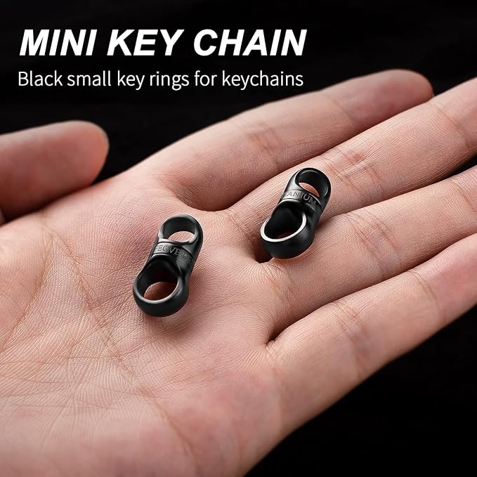 TISUR Titanium Key Ring, Key Chain Rings Heavy Duty Swivel Keyrings Carabiner Keychain For Men And Women Key Chain Assecories