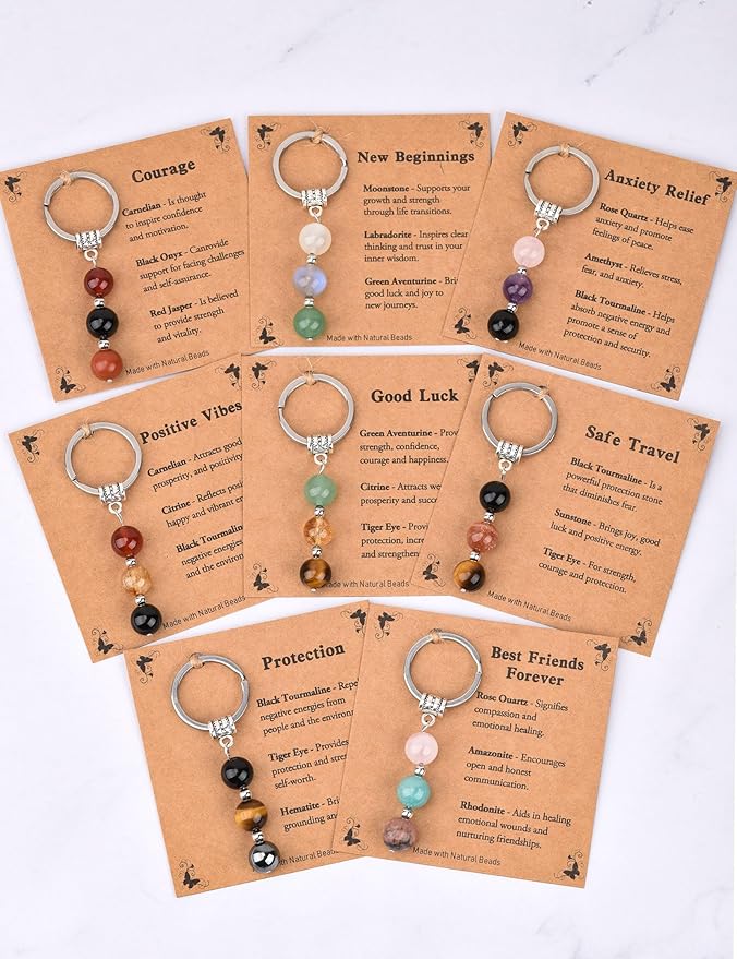 New Beginnings Gifts for Women, Small Crystal Keychain Farewell Gifts for Coworkers Women and Life Changes