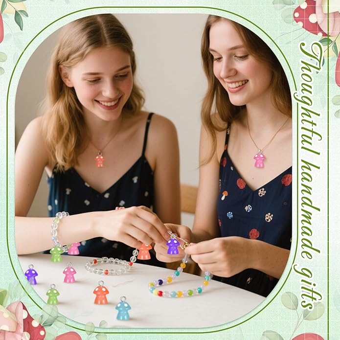Jetec 50 Pieces Resin Charm Pendant Jewelry Finding Charm DIY Decor Making Resin for Women Bracelet Necklace Earrings Keychain Craft