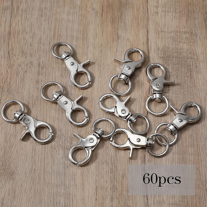 36PCS Trigger Snap Hooks 2.32'' x 0.82'' Heavy Duty Swivel Snap Hooks Metal Clasps Lanyard Clips Durable Trigger Snaps for Pet Cage Key Chains Dog Leash