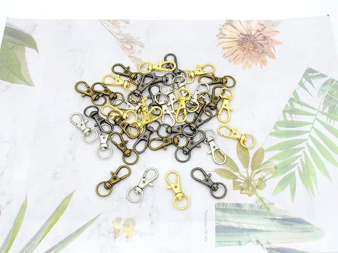 Swivel Snap Hooks Premium Metal Lobster Claw Trigger Clasps for Lanyard Keychain Rings Bag Purse Tag Jewelry Making DIY Crafts