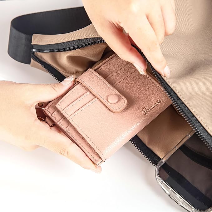 Keychain Wallet Wristlet Small Credit Card Holder Bracelet Key Chain Purse Bangle Tassel Beads Key Rings for Women