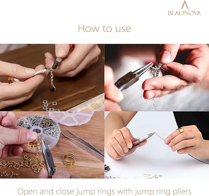 BEADNOVA 8mm Open Jump Rings Rose Gold Jump Rings for Jewelry Making and Keychains (300Pcs)