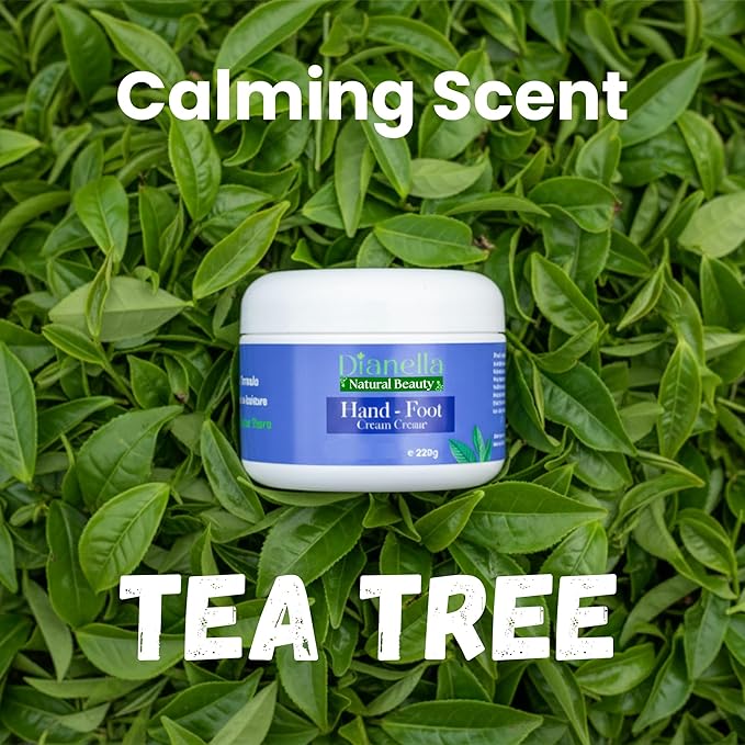 Natural Hand/Foot/Nail Cream. Made with natural and organic ingredients. Moistuizes and nourishes skin. 8oz (Tea Tree)