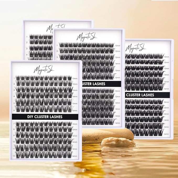 Lash Clusters 144 Pcs Individual Lashes Clusters Eyelash Extensions False Eyelashes DIY Lash Extension Reusable False Eyelashes Natural Look Mix 10-16mm-DM06