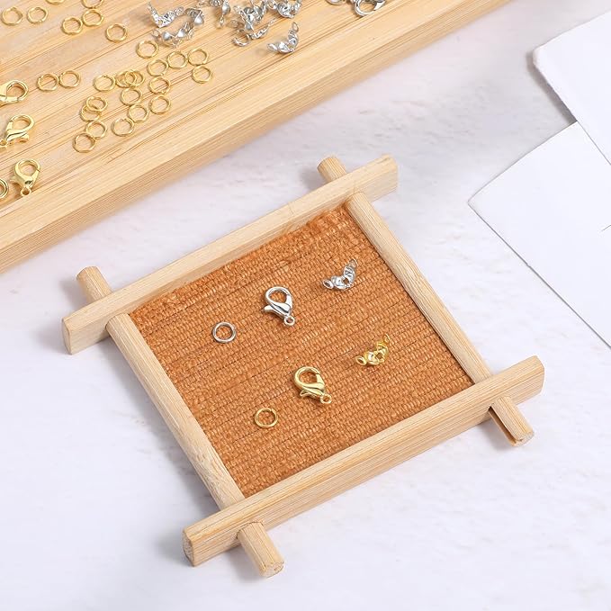1350 Pcs Jewelry Making Accessories Set Jewelry Repair Kit jewelrys findings Includes Lobster Claw Clasps Bead Tips Knot Covers Open Jump Ring Connectors for DIY Jewelrys Making Gold & Silver
