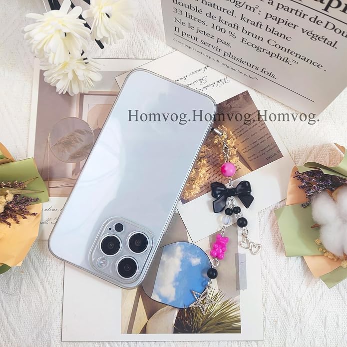 1-4PCS Cute Phone Charms Aesthetic Y2K Cell Phone Charms Strap Pink Strawberry Butterfly Star PhoneCharm Y2K Accessories for Bag Keychain Airpods Camera Pendants Decor