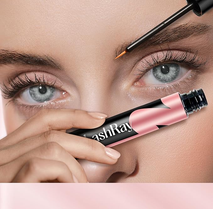 Advanced Lash Serum for Eyelash Growth: LashRay Eye Lash Enhancing Serum to Grow Longer Thicker Eyelashes for Women, 0.1 oz