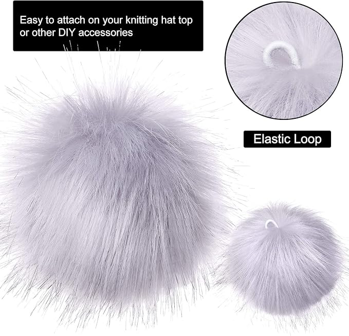 Tatuo 16 Pcs Faux Fur Pom Poms for Hat 4 Inches Large Fluffy Pom Balls for Crafts Knitting Beanies Shoes Scarves Bag Pompoms Keychain Charms Winter DIY Accessories (Multiple Colors)
