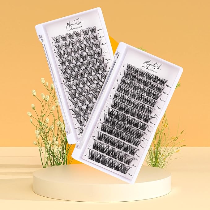 Cluster Lashes 72 Individual Lashes Clusters Eyelash Extensions False Eyelashes DIY Lash Extension Reusable False Eyelashes Natural Look Mix 10-16mm-DM27