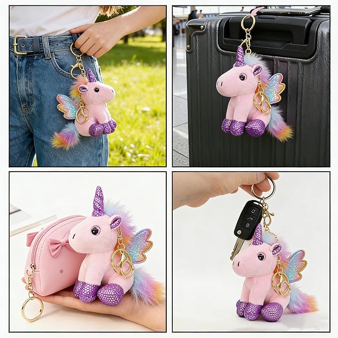 Cute Plush Keychain, Car Pendant, Bag Purse Backpack Charm Accessory, Gift for Girls Women