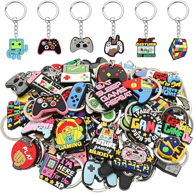 Keychains Bulk DIY Cute Keychain Charms Backpack Charms for Girls Backpack Keychains PVC Key Ring Party gifts