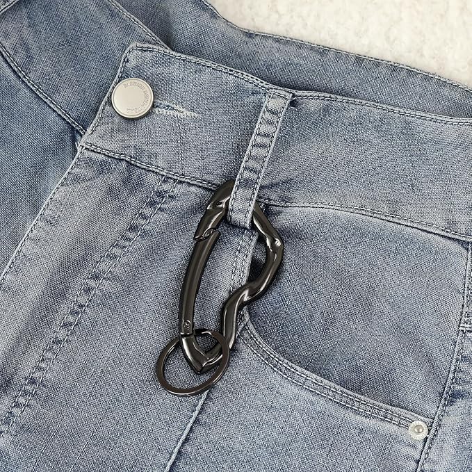 Cute Y2K Carabiner Keychain Clips Irregular Cool Multi-Use Large Heavy Duty Carabiner Hook Key Ring Outdoor Accessories Buckle