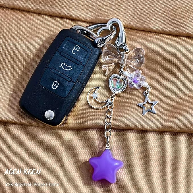 Novelty keychains Aesthetic Y2K Keychain Charms Stylish Keychains Accessories for Women Bag Purse Gifts