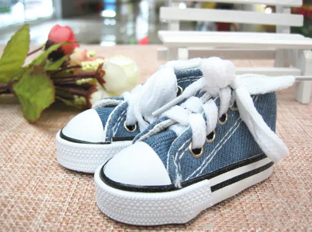 7.8CM Canvas Doll Shoes Keychain for Barbie Dolls